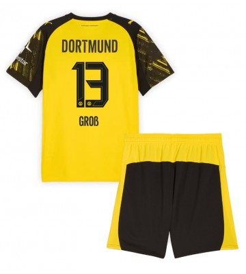 Borussia Dortmund Pascal Gross #13 Hjemmebanetrøje Børn 2025-26 Kortærmet (+ Korte bukser)
